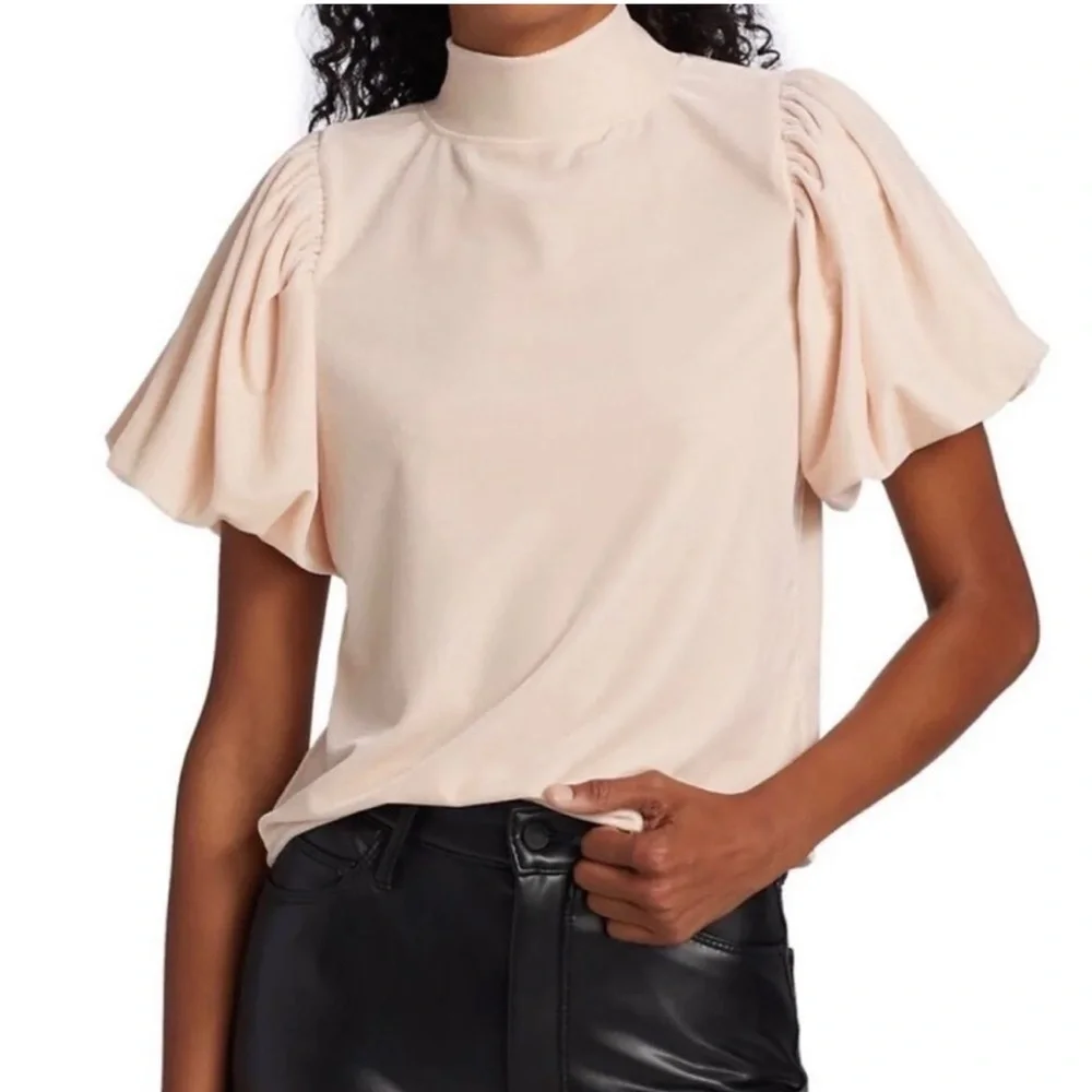 Free People Cream Puff Sleeve Blouse